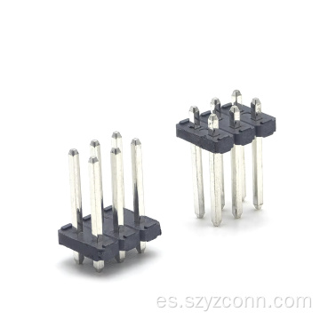 Conector de cabezal de clavija de paso de 4,2 mm recto 6P